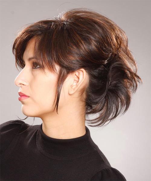 Straight And Versatile Updo Hairstyle - side on view