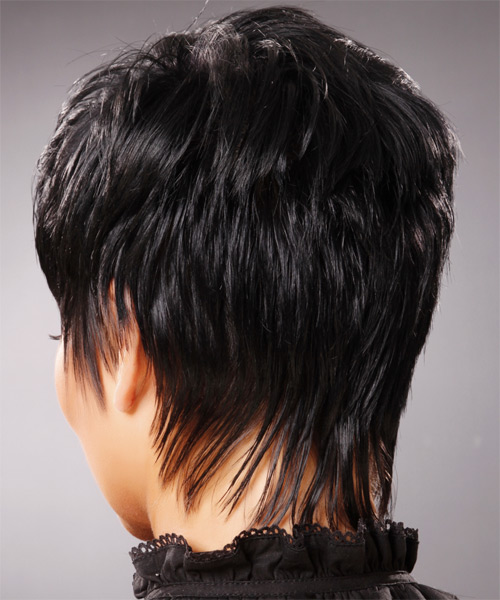  Shiny Black Hairstyle With Maximum Texture And Definition - side on view