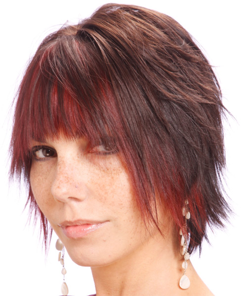 Short Fun And Flirty Hairstyle With Wispy Layers - side on view