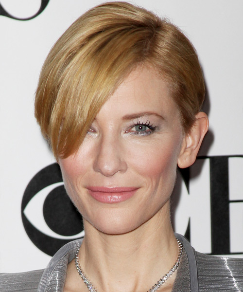 Cate Blanchett Short Straight     Hairstyle   - Side on View
