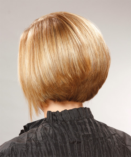 Straight Chin-length Blonde Hairstyle - side on view
