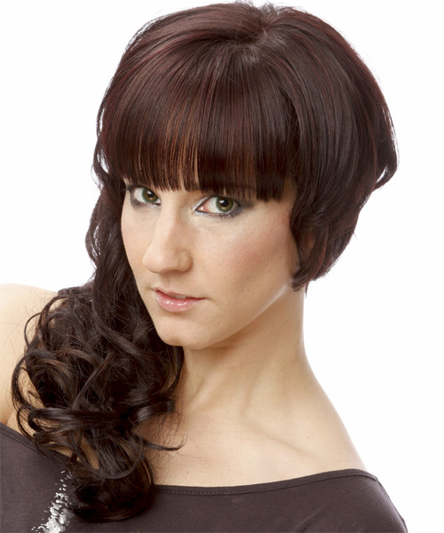  Mocha Hairstyle With Brilliant Contrasting Finish - side on view