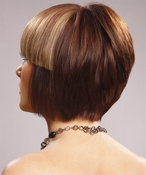 Sleek  Hairstyle With Asymmetric Bangs - side on view