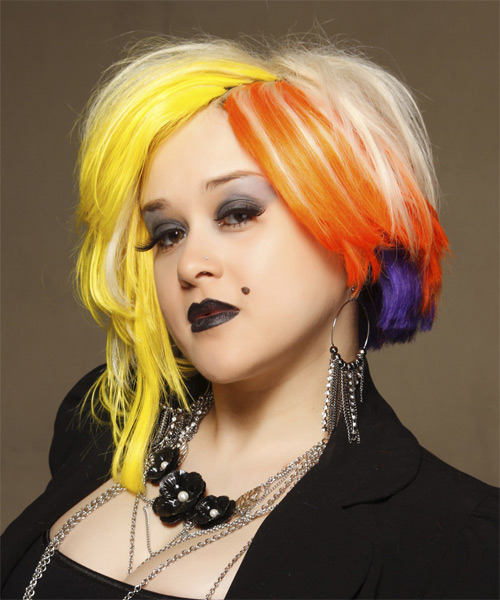  Multi-Colored Hairstyle - side on view
