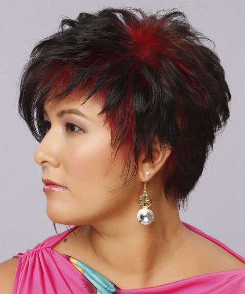 Short And Wispy Asymmetrical Haircut With Volume - side on view