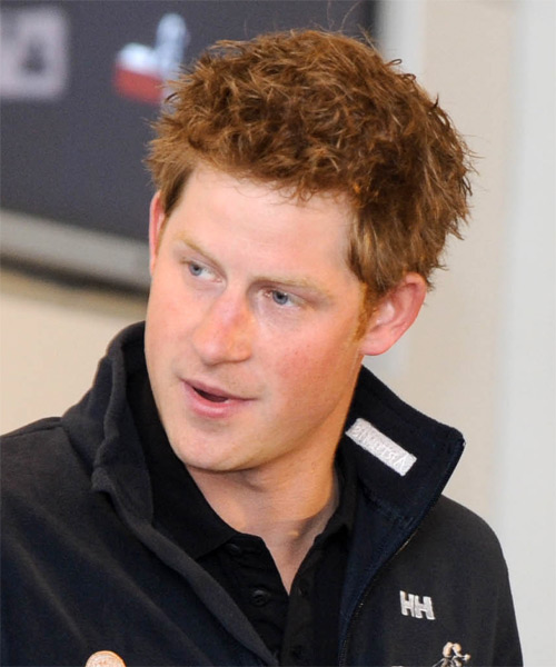 Prince Harry Short Straight   Light Ginger Red - side on view