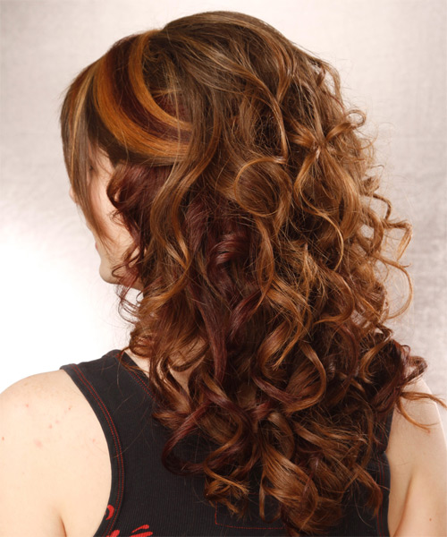 Half Up Half Down Curls With Bounce And Movement - side on view