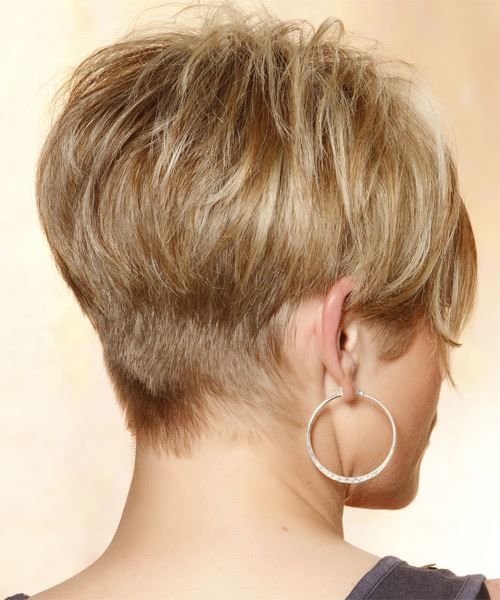 Wispy Tapered  Cut With Height And Lift - side on view