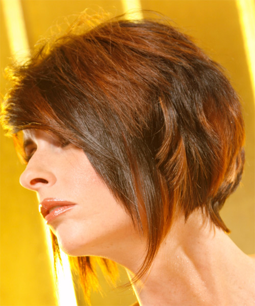 Voluminous And Wispy  With Medium-Length Layers - side on view