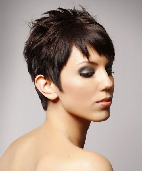 Textured And Layered Short Cut - side on view