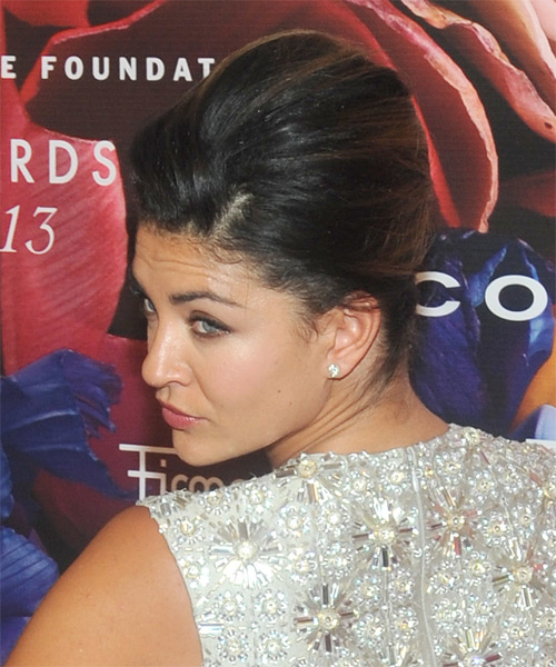 Jessica Szohr Long Straight    Updo - side on view