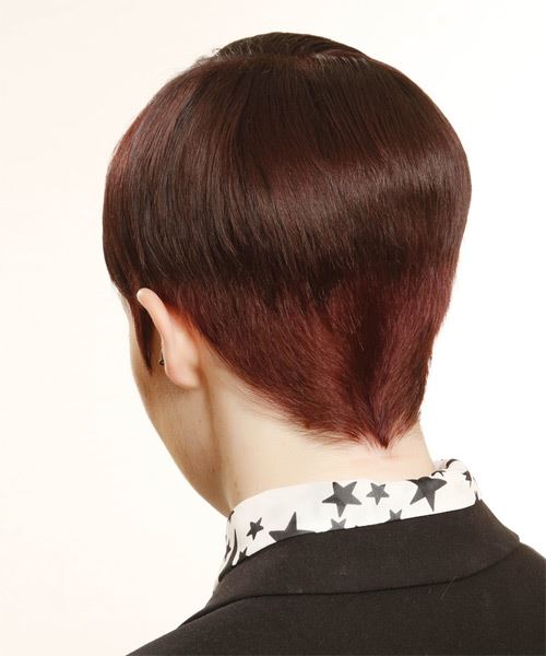 Short And Sleek  Multi Colored Hairstyle - side on view