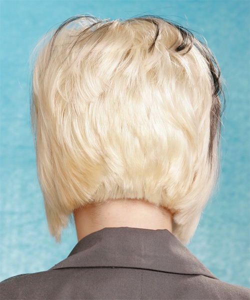  Straight Two-Tone Hairstyle With Blonde And Ash Hair Colors - side on view