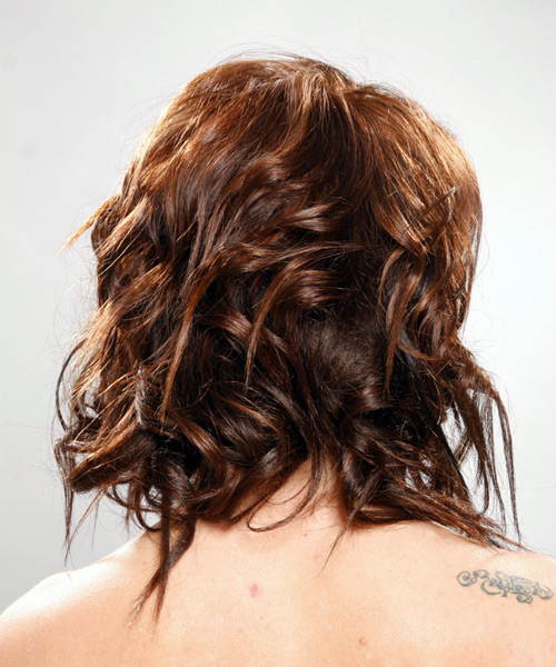 Wavy Brown Hairstyle With Extra Body - side view