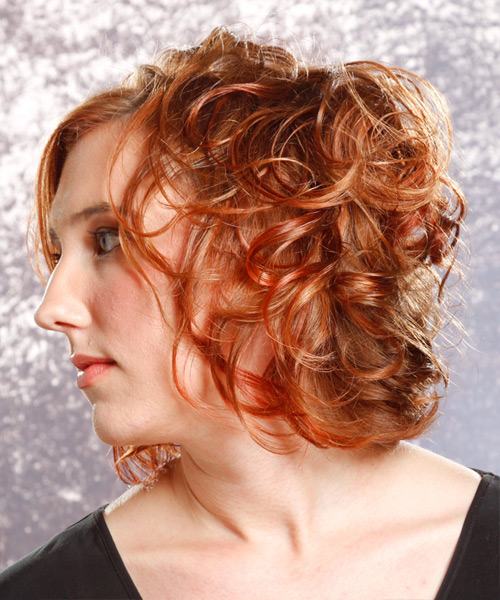 Fun Low-Maintenance  With Curls - side view
