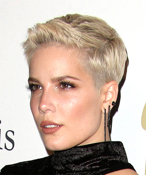 Halsey Light Blonde Pixie Cut