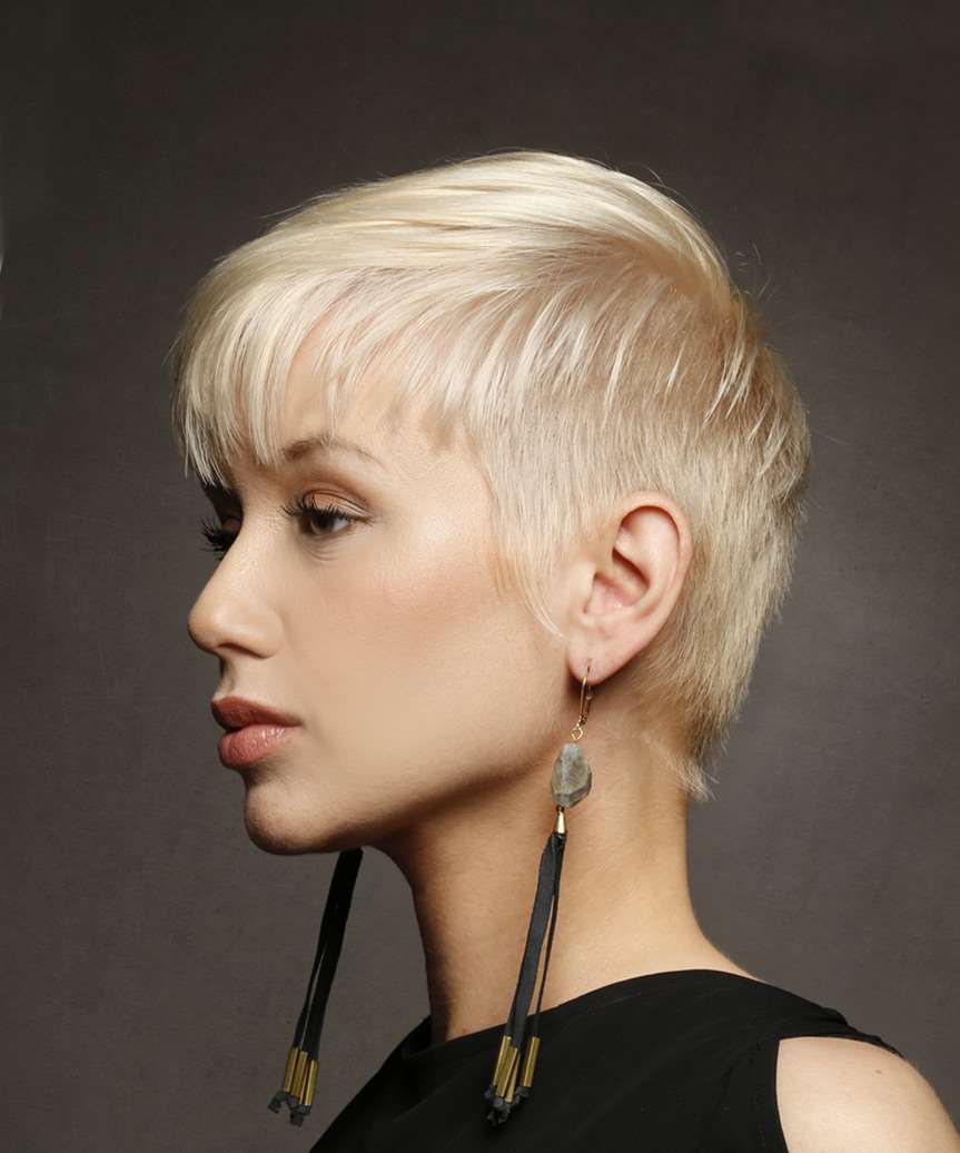 Chic Low-Fuss  With Layered Bangs - side view