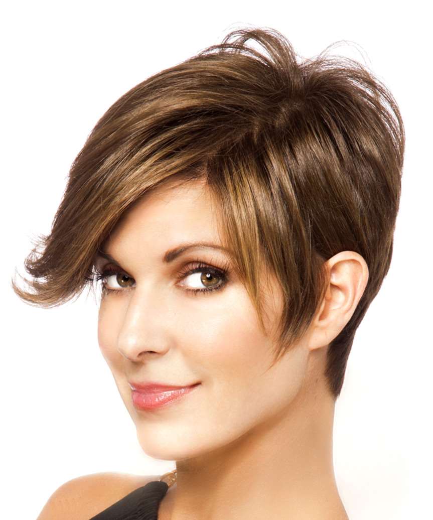 Maximum Height  Hairdo With Sweeping Flicked Layered Bangs - side view