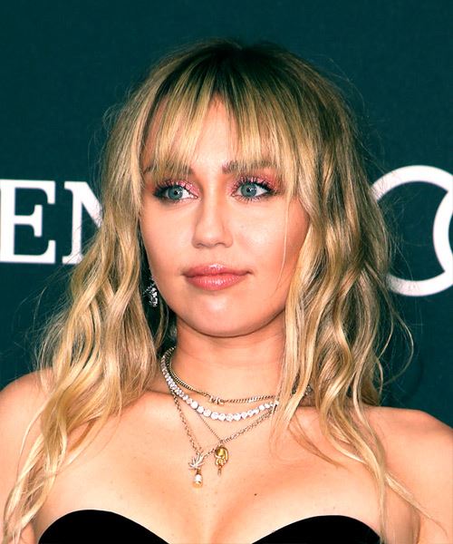 Miley Cyrus Long Wavy Hair Ombre