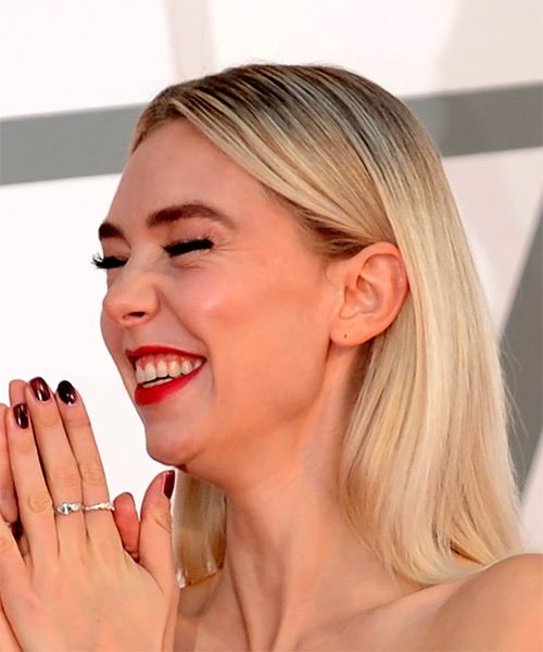 Vanessa Kirby Medium Straight    Blonde   Hairstyle   with Light Blonde Highlights - Side View
