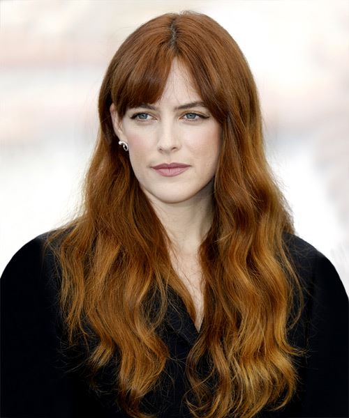 Riley Keough Long Wavy    Red - side view
