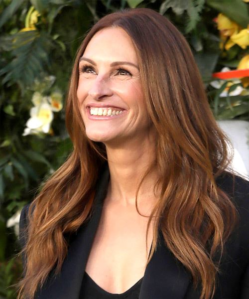 Julia Roberts Long Red Waves - side view