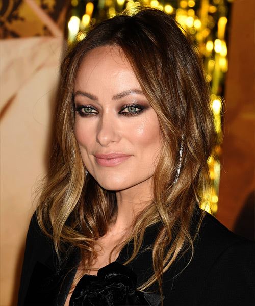 Olivia Wilde Long Hairstyle With Highlights - side view