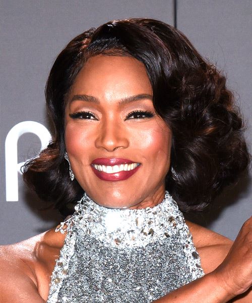 Angela Bassett Luscious Shoulder-Length Hairstyle With Waves - side view