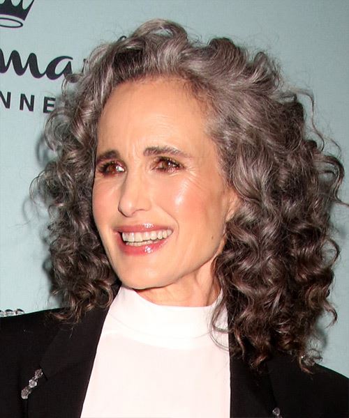 Image of Andie MacDowell with shag haircut