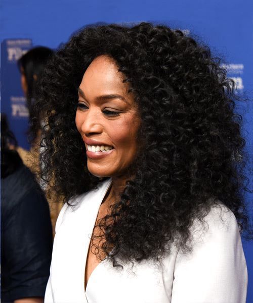 Angela Bassett Long Hairstyle With Tight Curls - side view