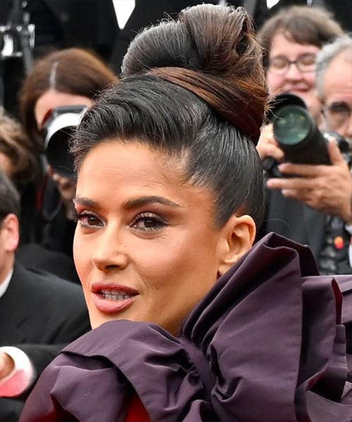 Salma Hayek Updo From Cannes Film Festival 2023 - side view