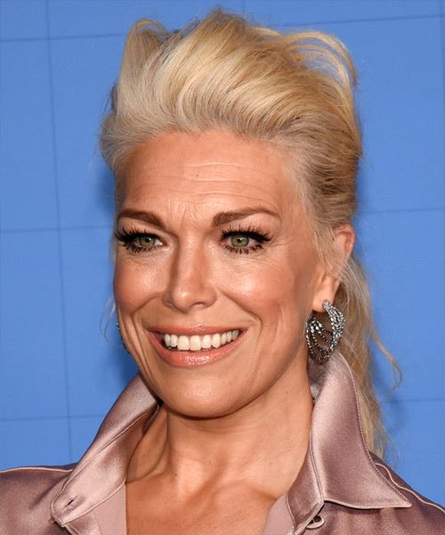 Hannah Waddingham Half-Up Hairstyle - side view