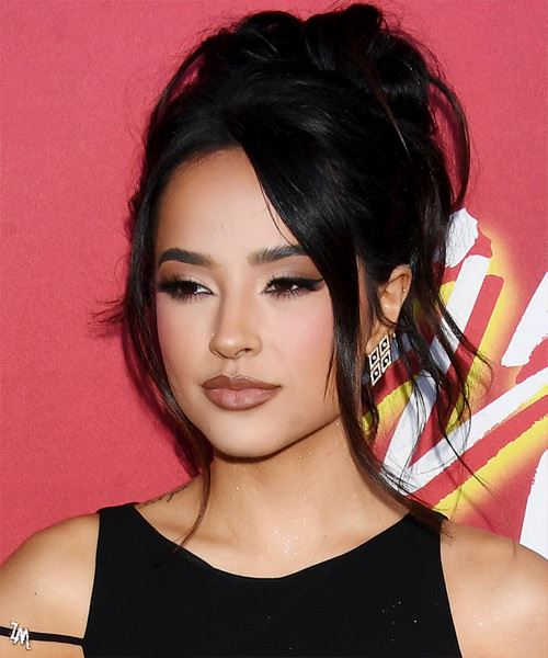 Becky G Black Updo - side view