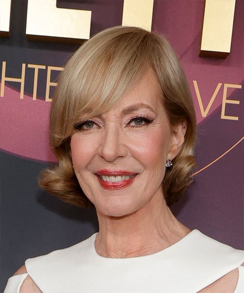 Allison Janney Short Hairstyle With Curled Ends - side view