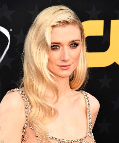 Elizabeth Debicki Long White Hairstyle With Subtle Waves - side view