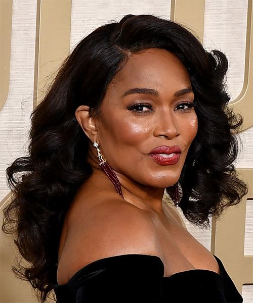 Angela Bassett Luscious Hairstyle With Big Curls - side view