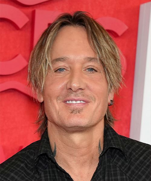 Keith Urban Medium-Length Hairstyle With Highlights - side view