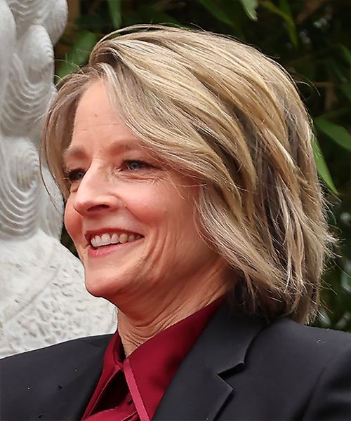 Jodie Foster Timeless Medium-Length Hairstyle - side view