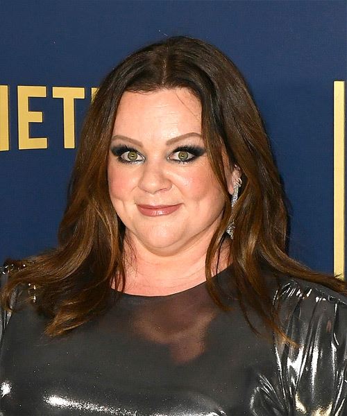 Melissa McCarthy Long Mocha Brown Hairstyle - side view