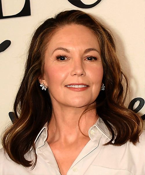 Diane Lane Medium-Length Hairstyle With Subtle Highlights - side view