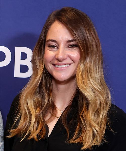 Shailene Woodley Two-Tone Hairstyle With Waves - side view