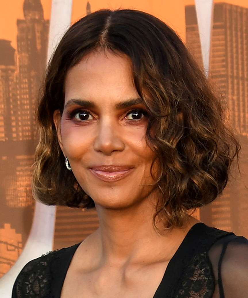 Halle Berry Curly Bob Haircut - side view