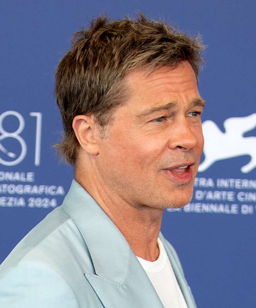 Brad Pitt Easy Casual Hairstyle - side view