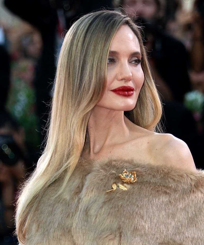 Angelina Jolie Blonde Summer Hairstyle - side view