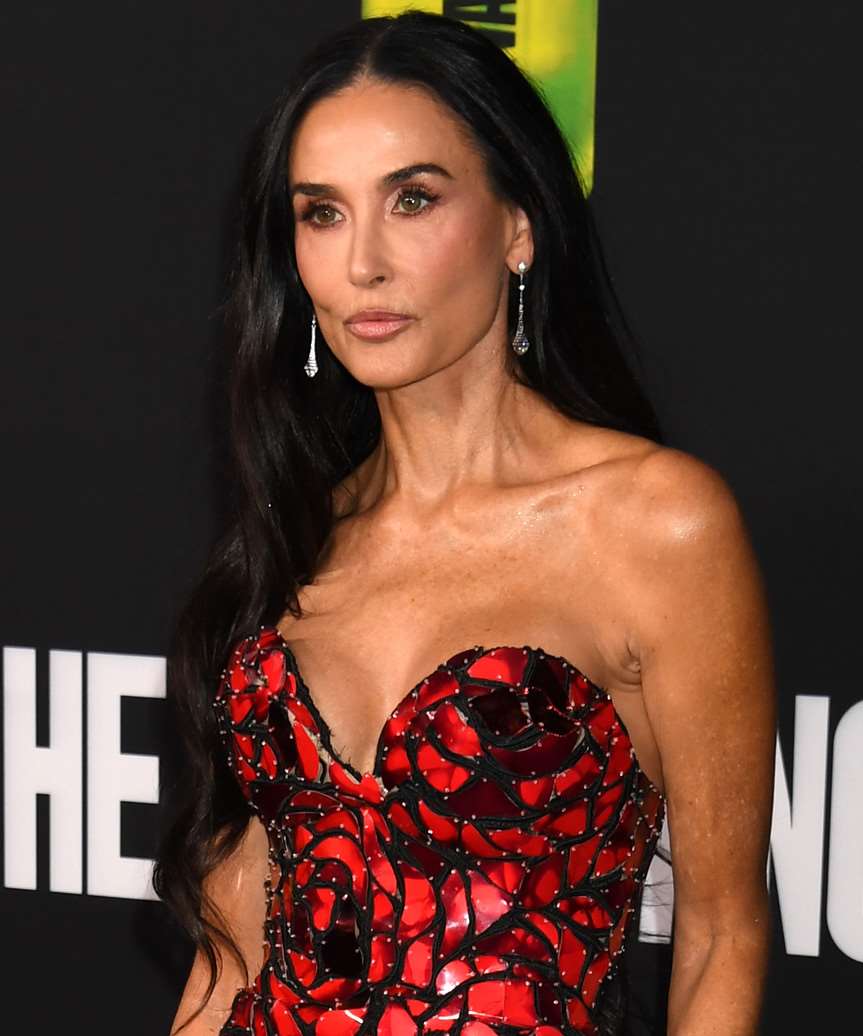 Demi Moore Long Hairstyle With Soft Curls - side view