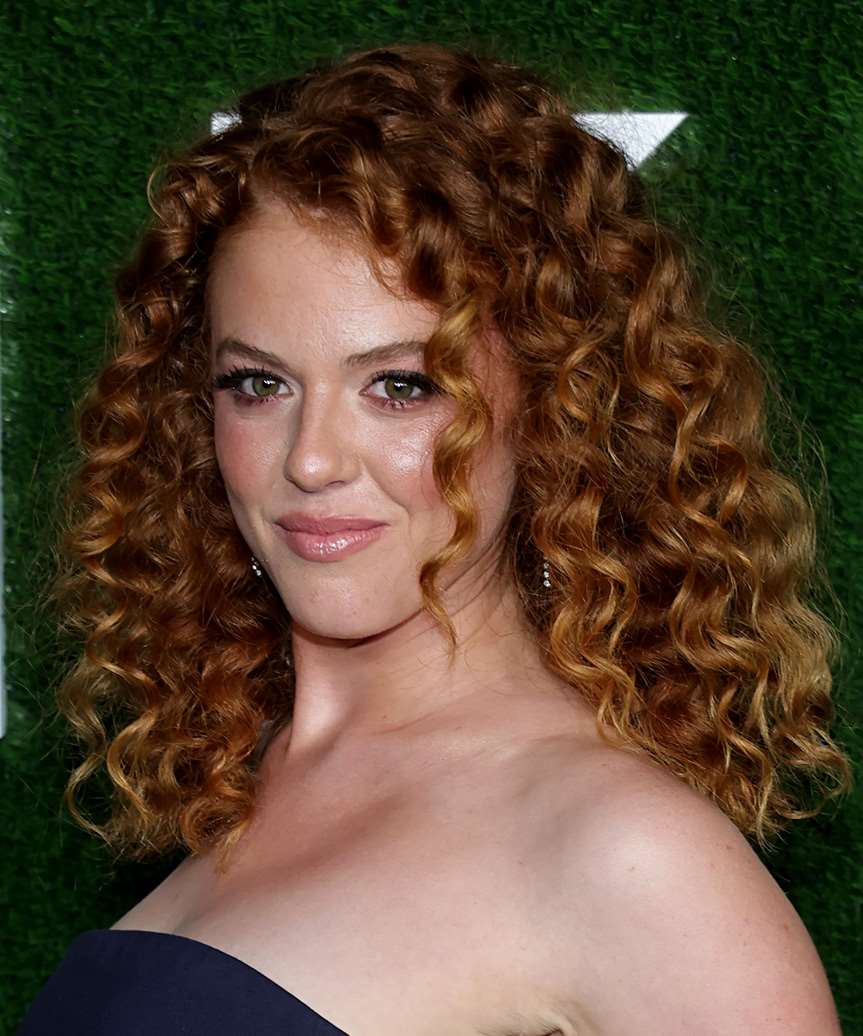 Rachel Stubington Ginger Hairstyle With Tight Curls - side view