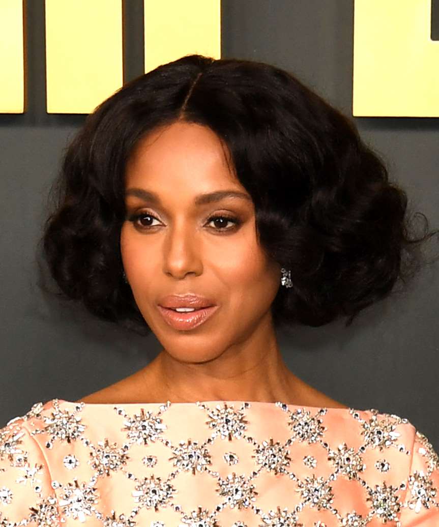 Kerry Washington Bob Hairstyle With Curls - side view
