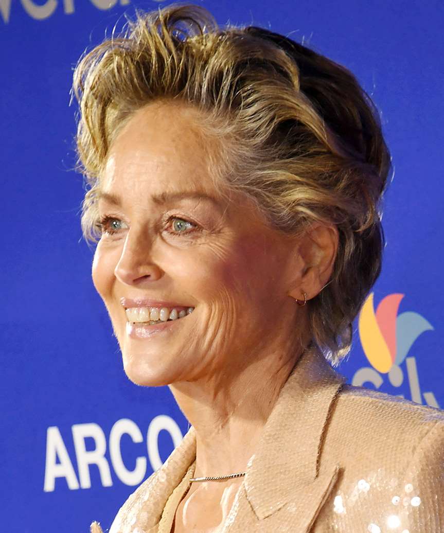 Sharon Stone Voluminous Pixie Hair Cut - side view