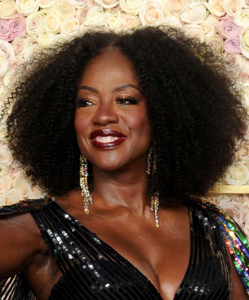 Viola Davis Afro Hairstyle - Golden Globe Awards 2025 - side view