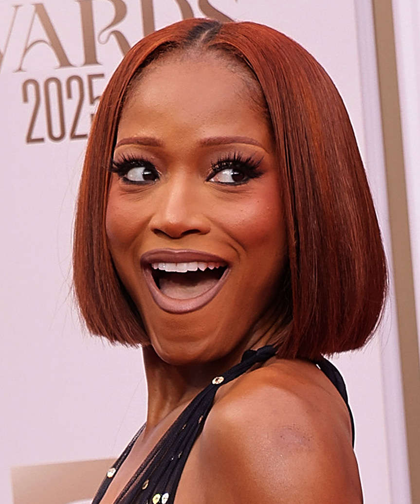 Keke Palmer Blunt Bob Haircut With Middle Part - side view